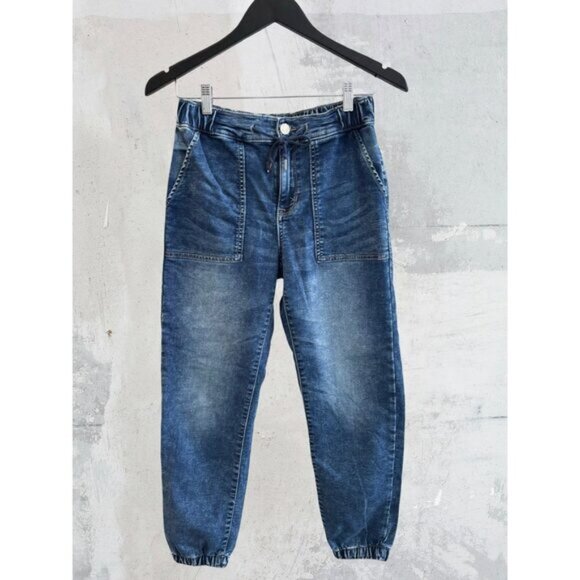 Bootlegger High Rise Denim Joggers  27 - Picture 1 of 6